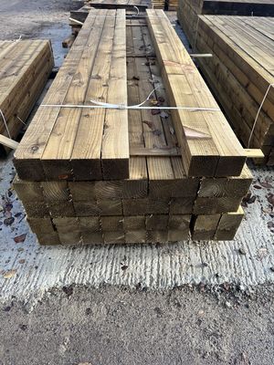 Sawn Fence Posts Tanalised Green 100x100x3000