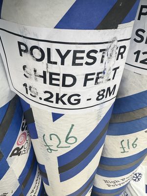 Roofing Felt Super Shed Polyester 19.2kg 8x1m Roll