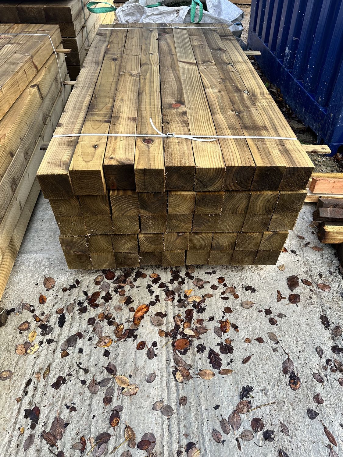 Sawn Fence Posts Tanalised Green 100x100x1800