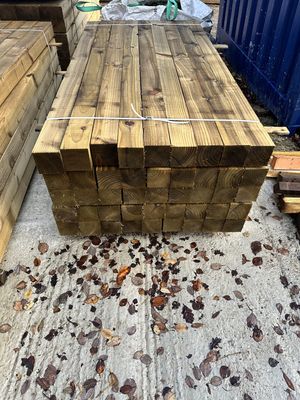 Sawn Fence Posts Tanalised Green 100x100x1800