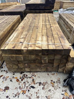 Sawn Fence Posts Tanalised Green 100x100x2400