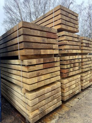 WHOLESALE PACK - 25 - 100x200x2400mm New OAK HARDWOOD Sleepers
