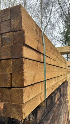 Sawn Fence Posts Tanalised Green 75x75x3000
