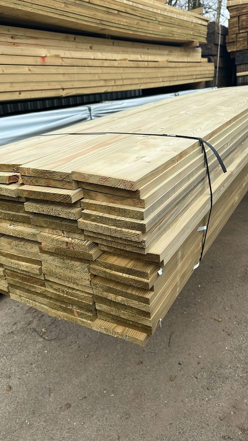 Planned Tanalised Gravel Boards 22x150 - 4.8m