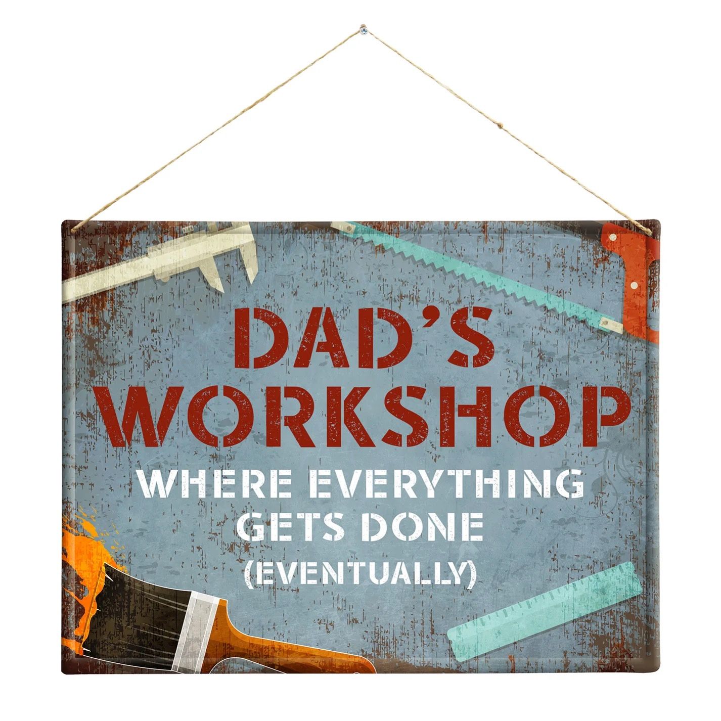 Dad's Workshop Metal Wall Sign