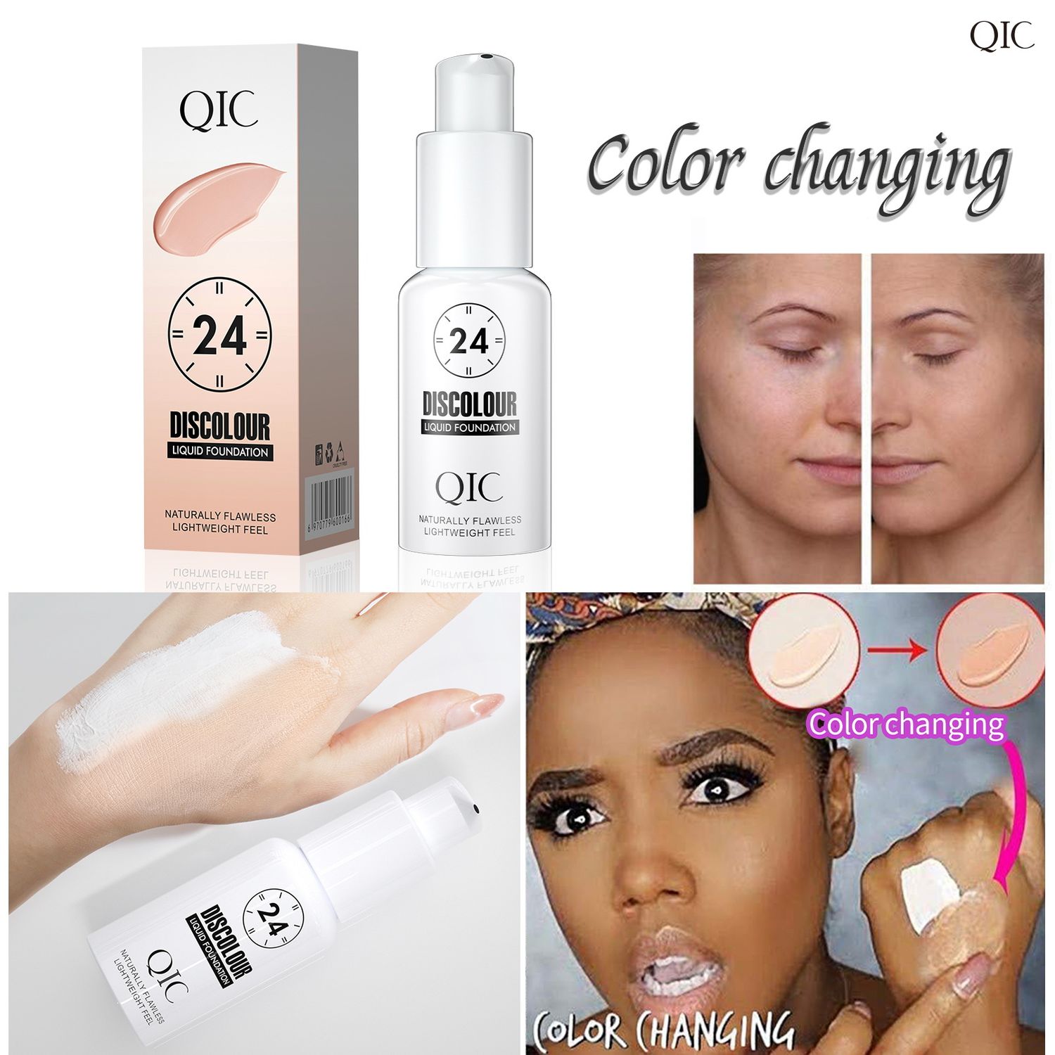 Skin Tone Temperature Change BB Cream Suit Set Makeup Foundation