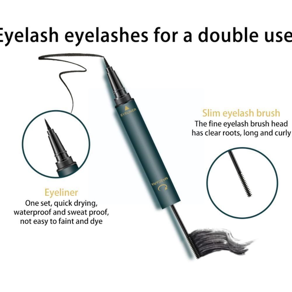 Double-headed Eyeliner Eyelash Pencil 2-in-1 Mascara Dry Liner Pen