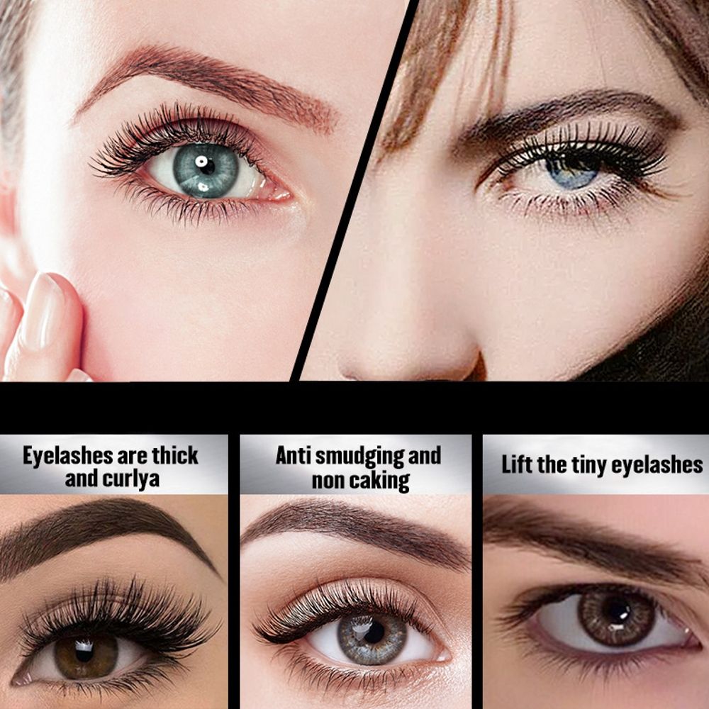 4D Elbow Black Mascara Waterproof Long-distance Warping Non-smudge Mascara
