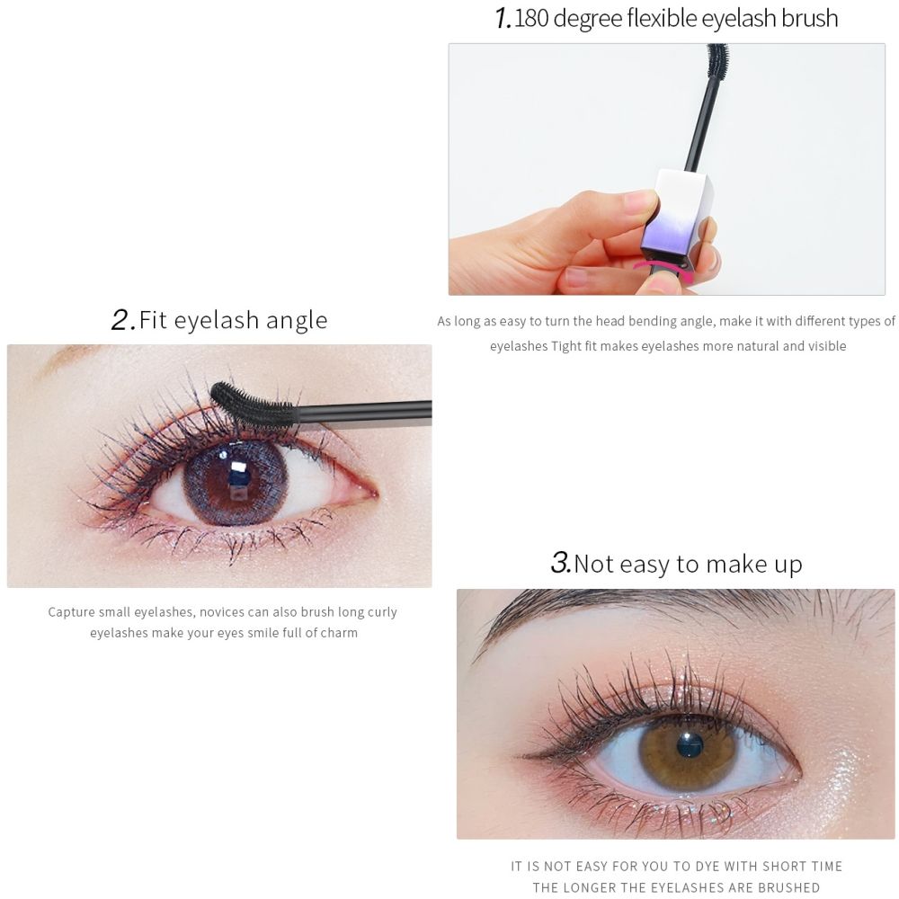 4D Elbow Black Mascara Waterproof Long-distance Warping Non-smudge Mascara