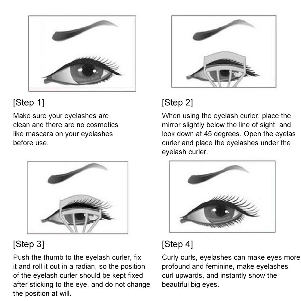 Eyelash Curler Long Lasting Curl Eyelashes Curling Tweezers