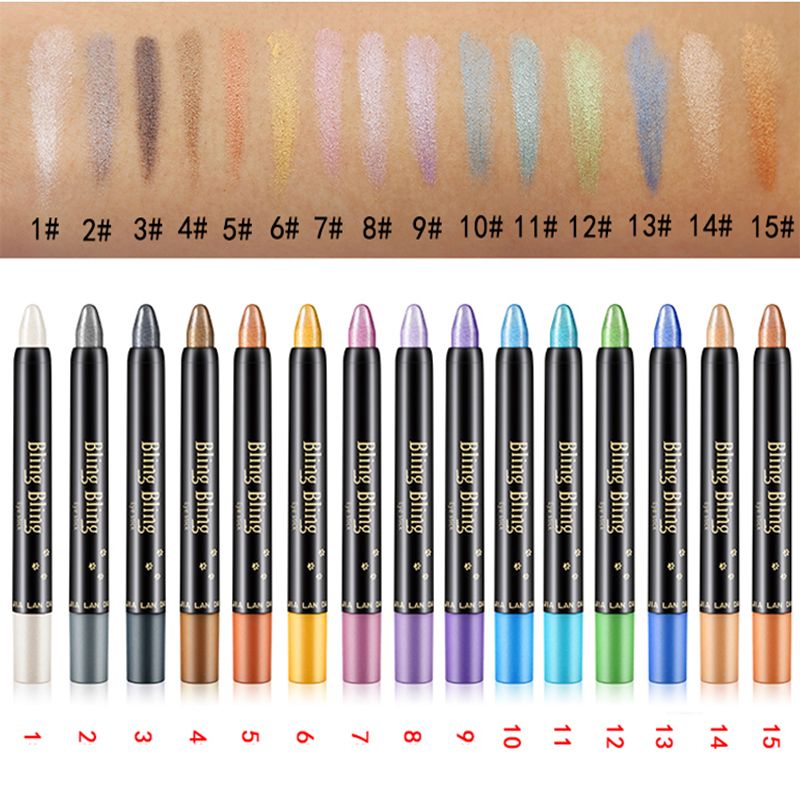 15 Colors Eye Shadow Pencil Waterproof Long Lasting Eye Highlighter