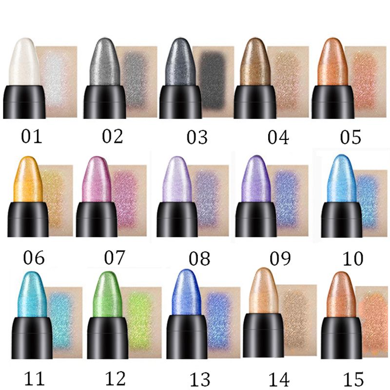 15 Colors Eye Shadow Pencil Waterproof Long Lasting Eye Highlighter