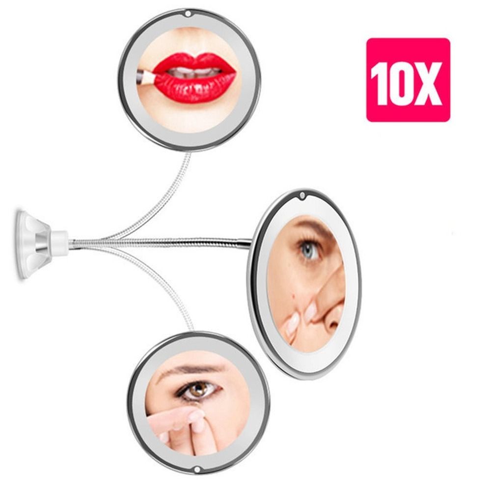 10X LED Makeup Mirror Flexible Bathroom Mirror