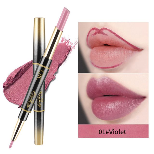 Duo Lipstick Automatic Lip Liner Matte Matte