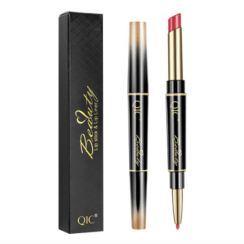 Duo Lipstick Automatic Lip Liner Matte Matte