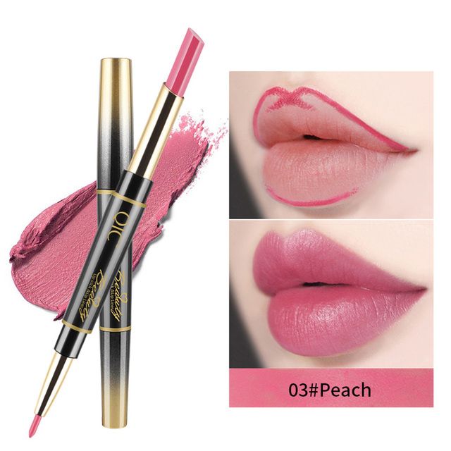Duo Lipstick Automatic Lip Liner Matte Matte