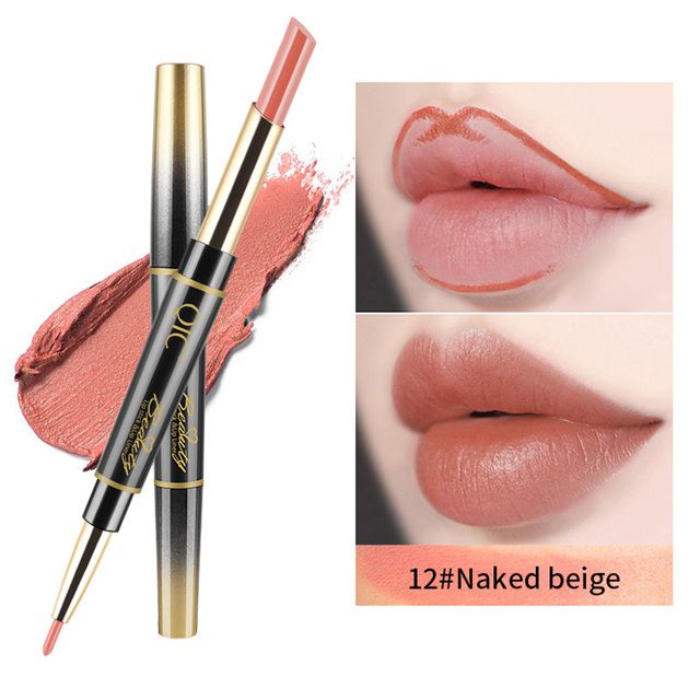 Duo Lipstick Automatic Lip Liner Matte Matte