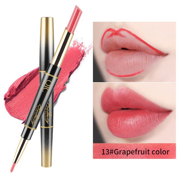 Duo Lipstick Automatic Lip Liner Matte Matte