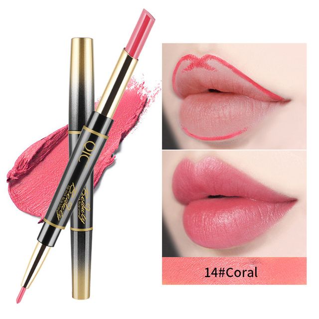 Duo Lipstick Automatic Lip Liner Matte Matte
