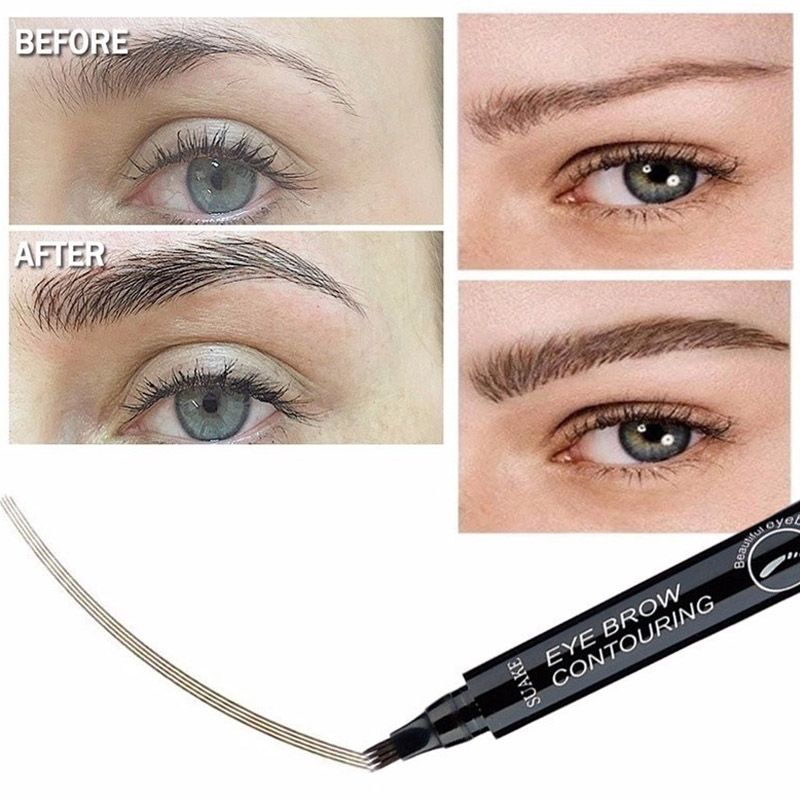 5 Colors Eyebrow Tattoo Pen Waterproof Long Lasting Liquid Brow Pencil
