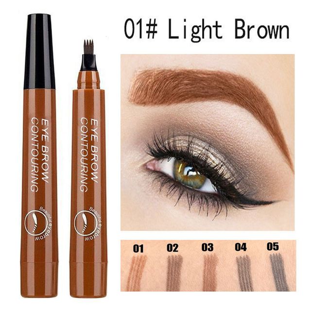 5 Colors Eyebrow Tattoo Pen Waterproof Long Lasting Liquid Brow Pencil