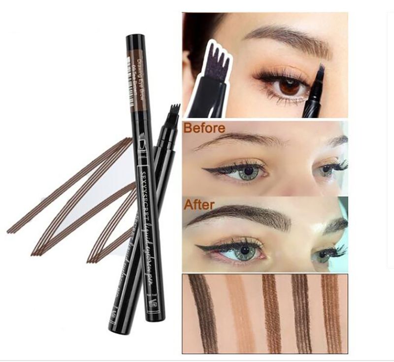 Four-Claw Eyebrow Pen Waterproof Liquid Eyebrow