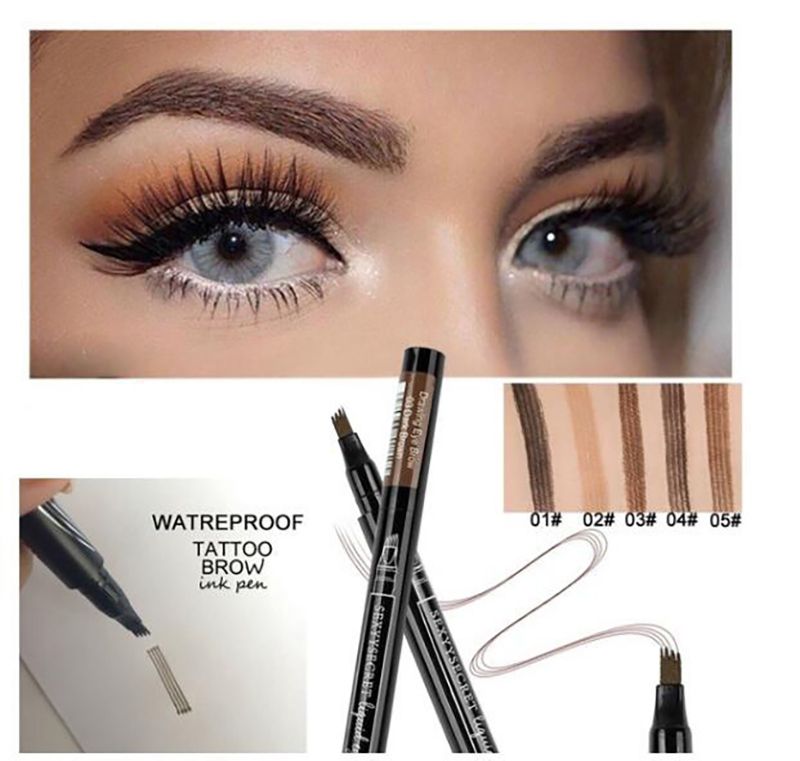 Four-Claw Eyebrow Pen Waterproof Liquid Eyebrow