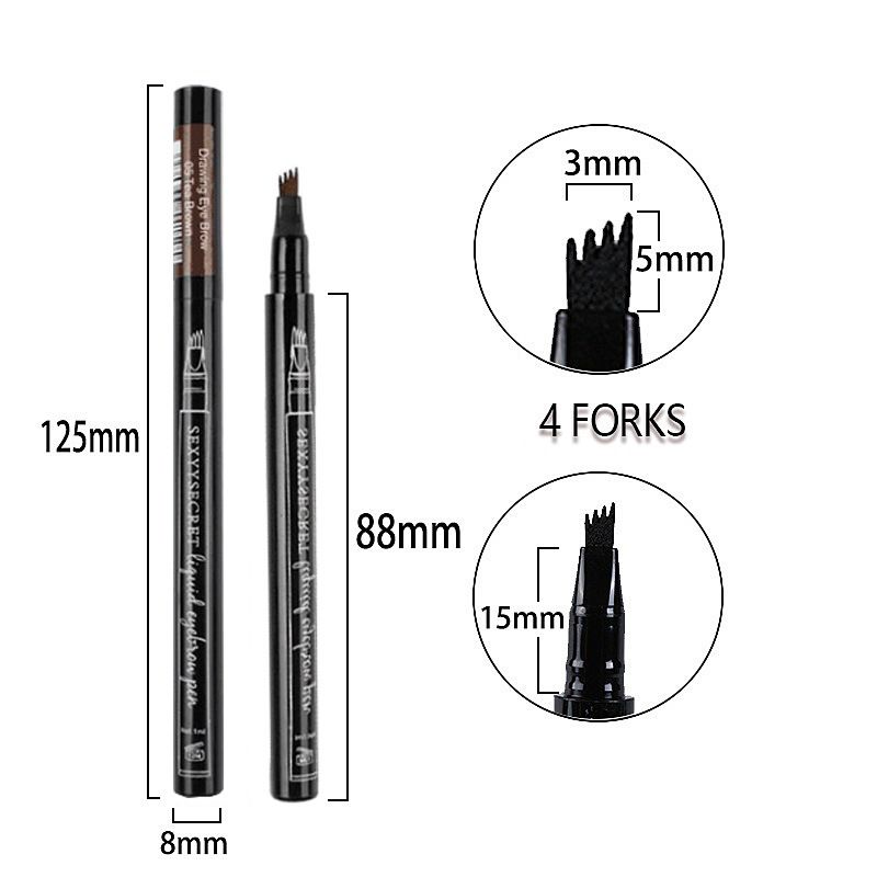 Four-Claw Eyebrow Pen Waterproof Liquid Eyebrow