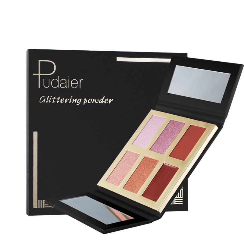 6 Colors Highlighter Powder Eye Shadow Palette Face Makeup