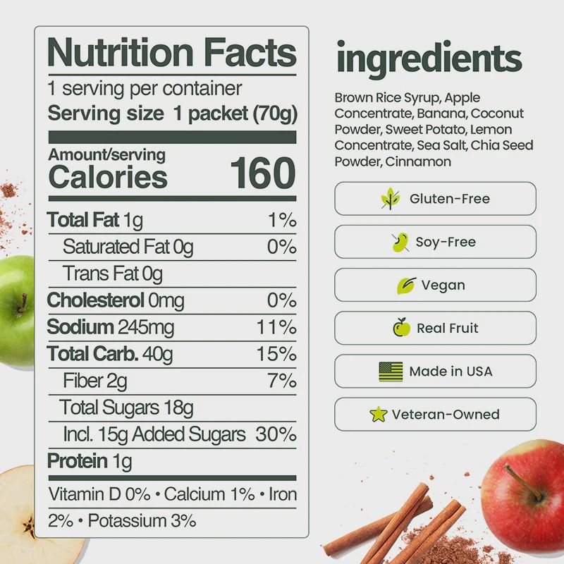 Huma Chia Energy Gel Ultra - Apple Pie