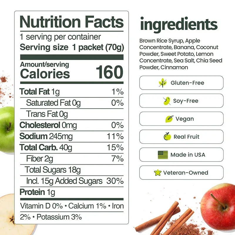Huma Chia Energy Gel Ultra - Apple Pie
