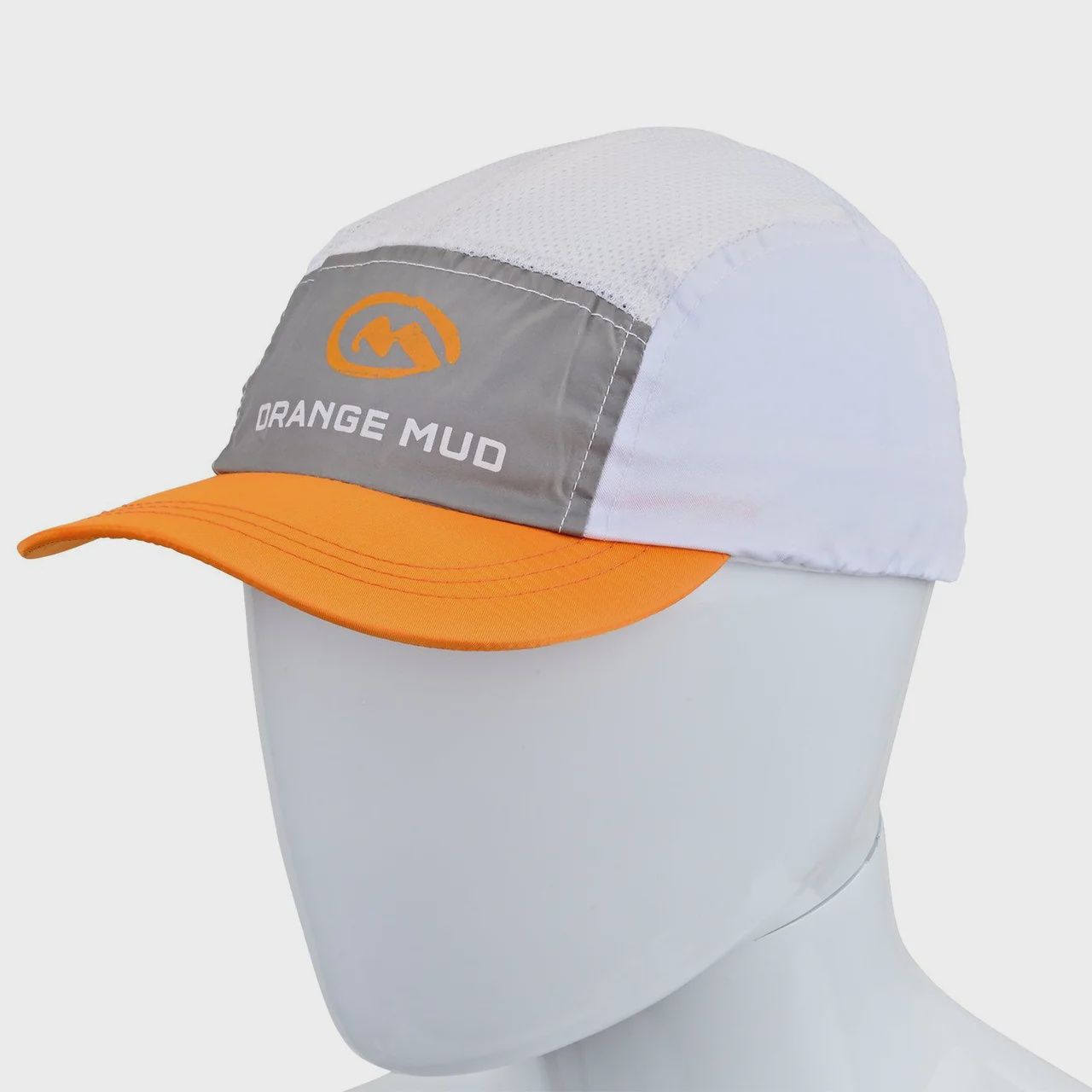 Orange Mud Squishy mesh hat - Orange/Grey/White