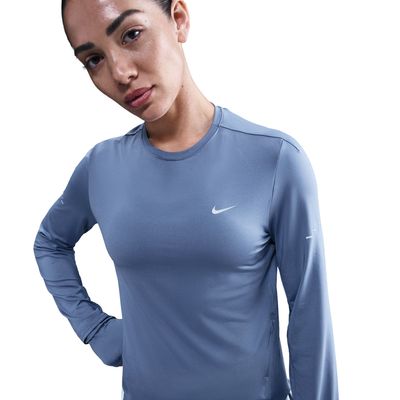 Nike Women's Swift Dri-FIT UV Long-Sleeve Crew-Neck Running Top - World Indigo