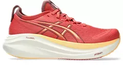 ASICS Women's Nimbus 27 - Dark Pink Clay/Orange Glow