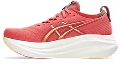 ASICS Women's Nimbus 27 - Dark Pink Clay/Orange Glow