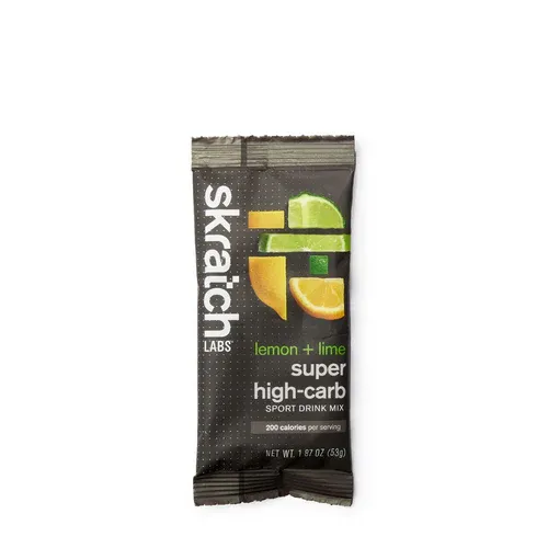 Skratch Labs Super High-Carb Sport Drink Mix - Single Servings Lemon Lime
