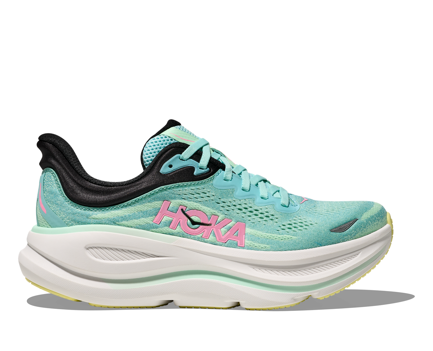 Hoka Women's Bondi 9 Wide - Blue Spark/Mint Fluorite