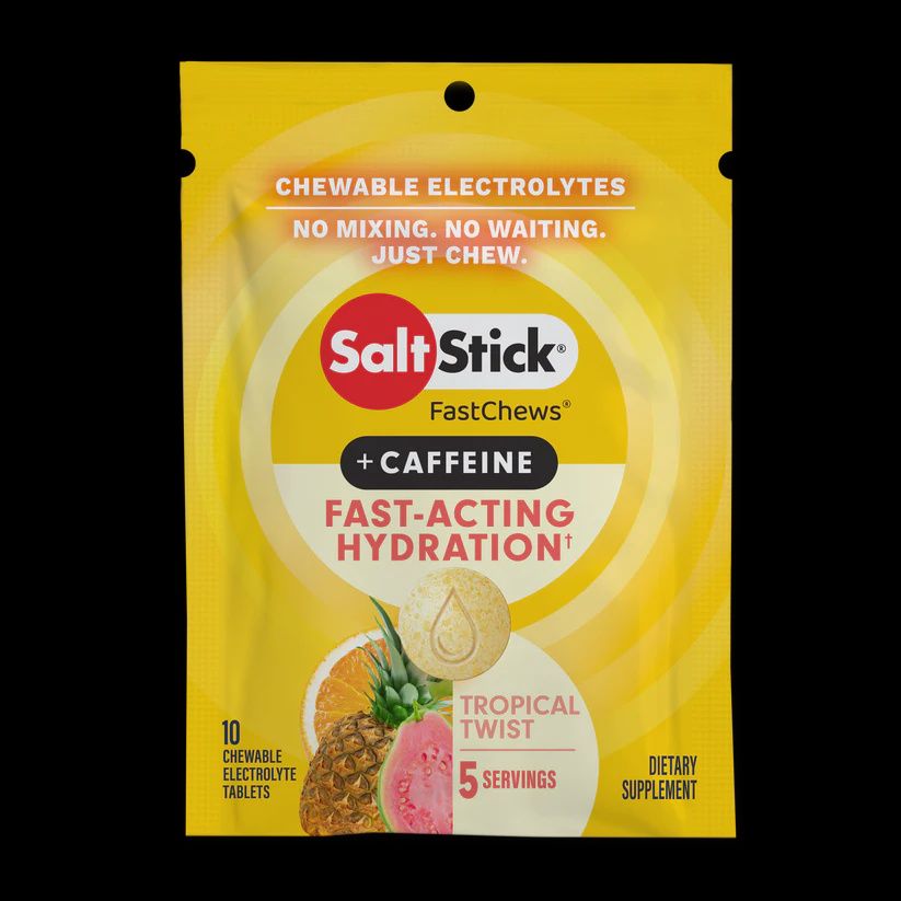 SaltStick FastChews - 10 Count, Flavor: Tropical Twist w/ Caffeine