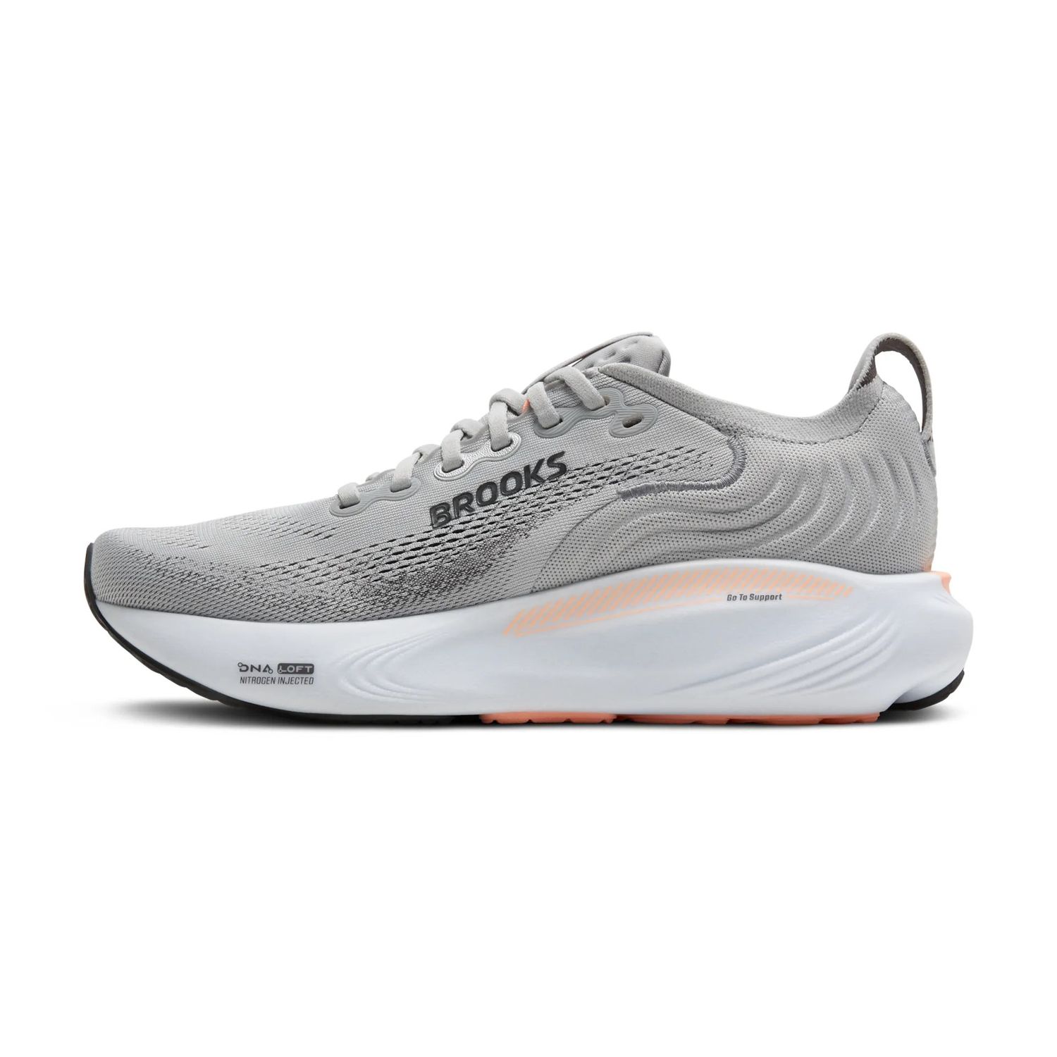 Brooks Women's Adrenaline GTS 25 Wide - Grey/Blackened Pearl/Coral