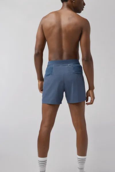 Brooks Men's Journey 5" Short - Blue Slate/Speed Logo