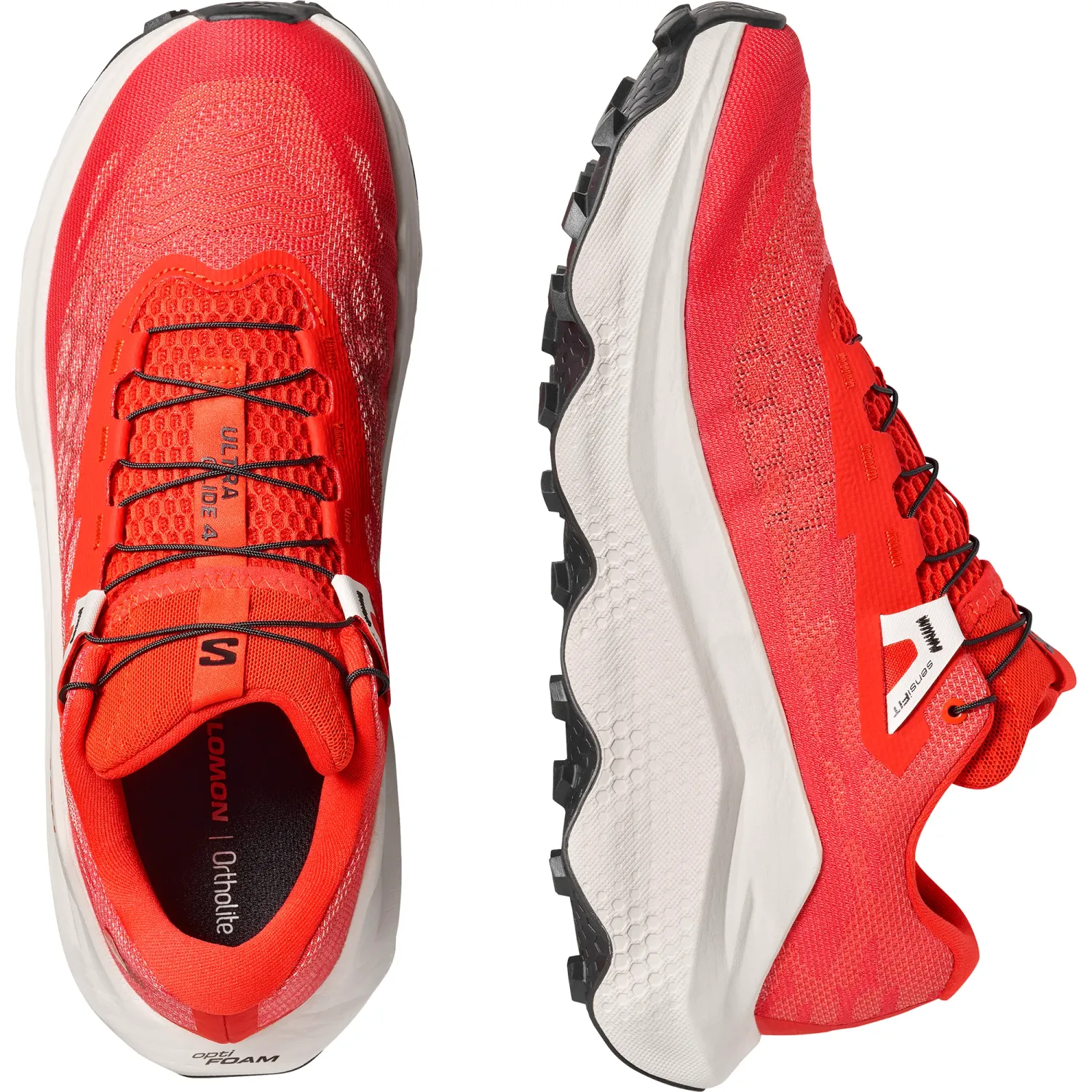 Salomon Men's Ultra Glide 4 - Fiery Red/Vanilla Ice/ Black