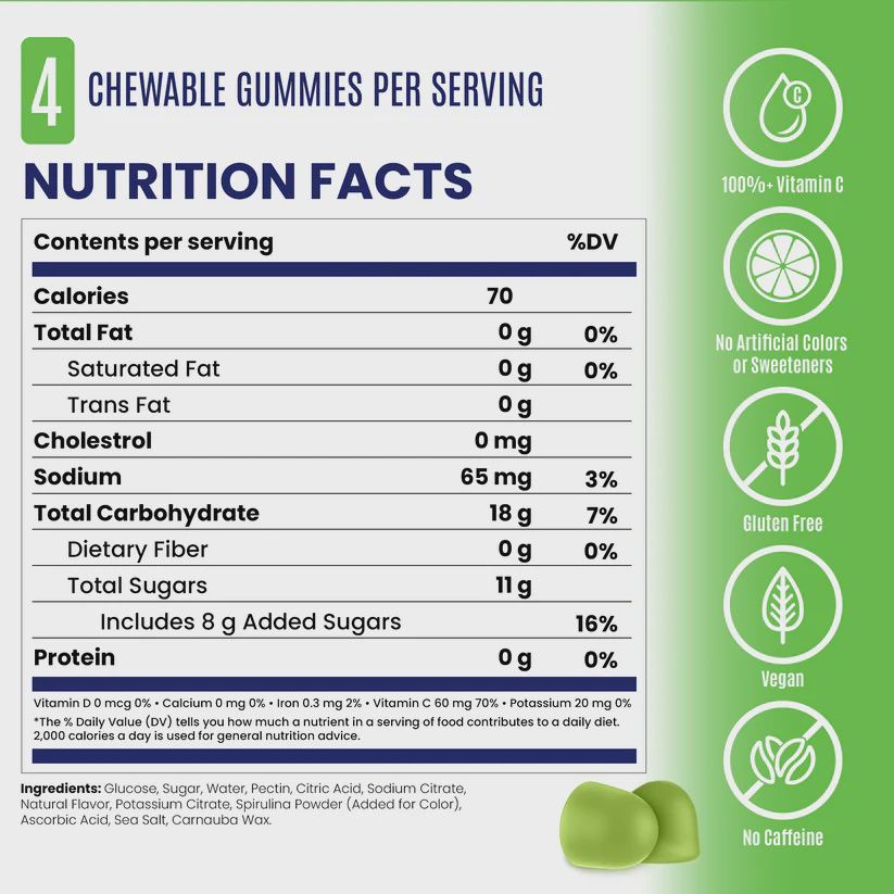 SaltStick Energy Gummies, Flavor: Green Apple