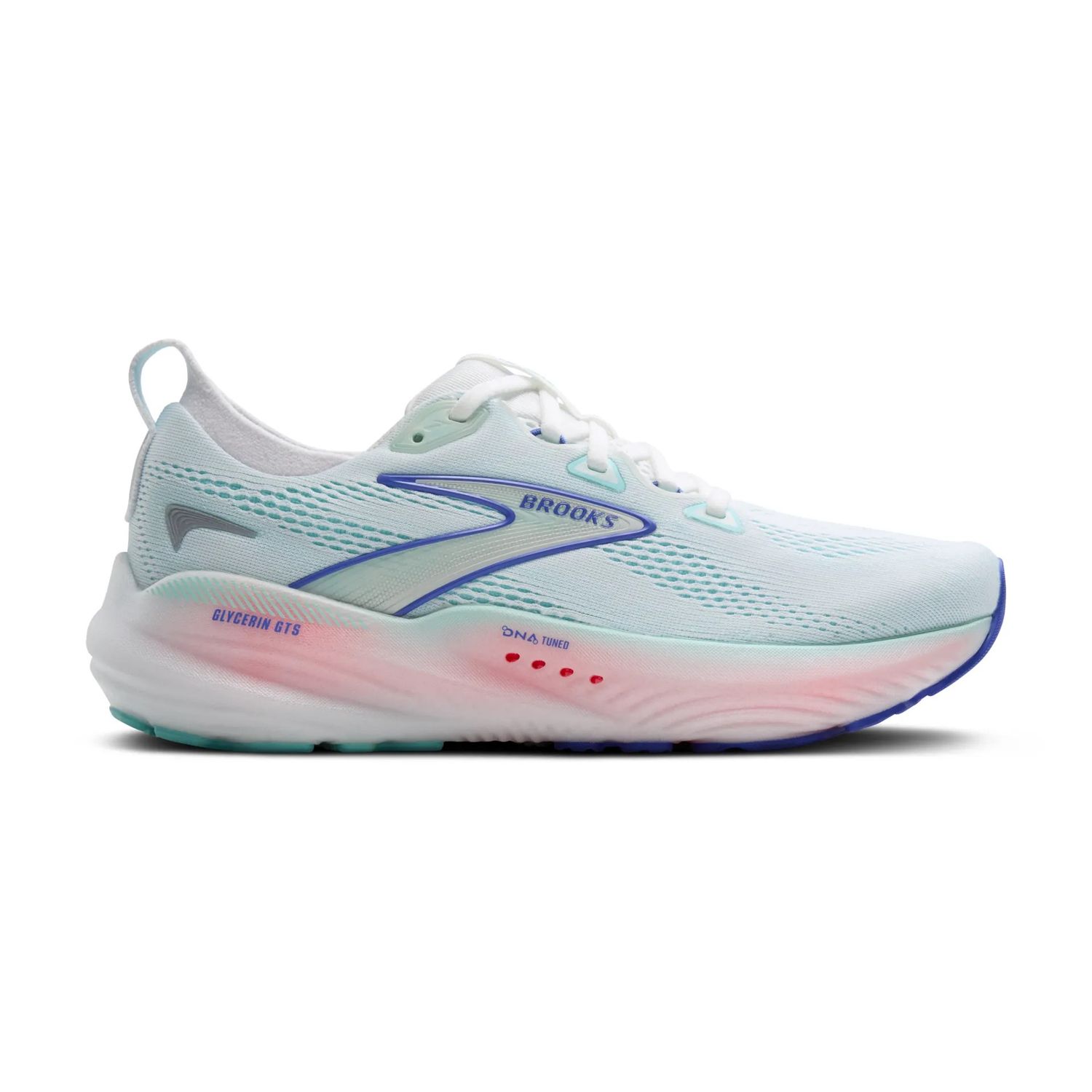 Brooks Women's Glycerin GTS 22 - White/Limpet Shell/Amparo Blue