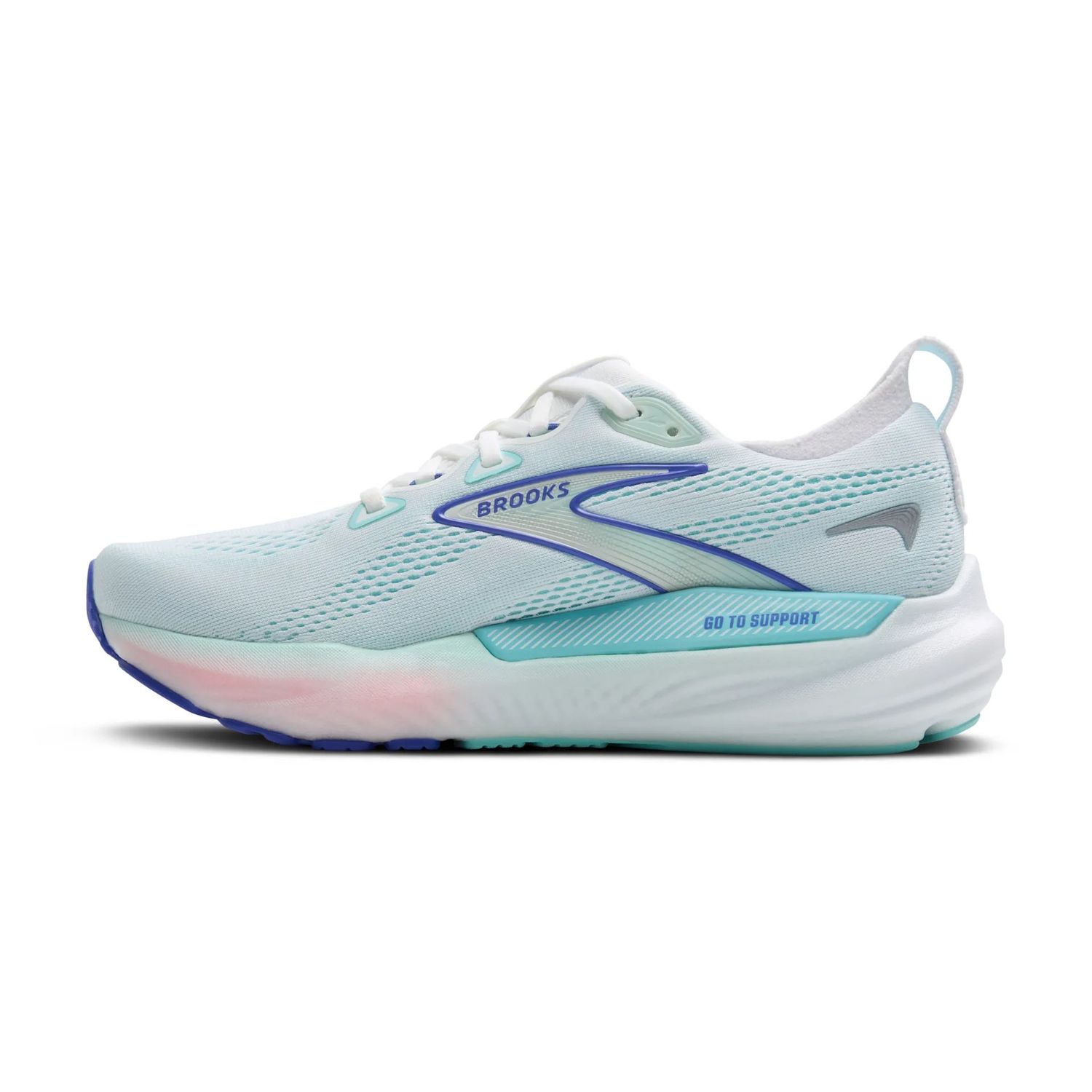 Brooks Women's Glycerin GTS 22 - White/Limpet Shell/Amparo Blue