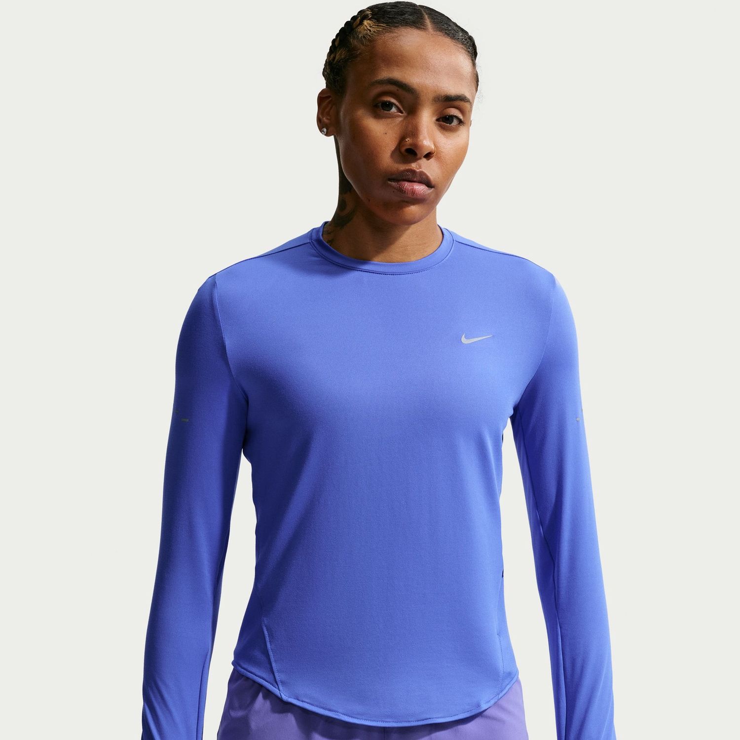 Nike Women's Swift Dri-FIT UV Long-Sleeve Crew-Neck Running Top - Sapphire