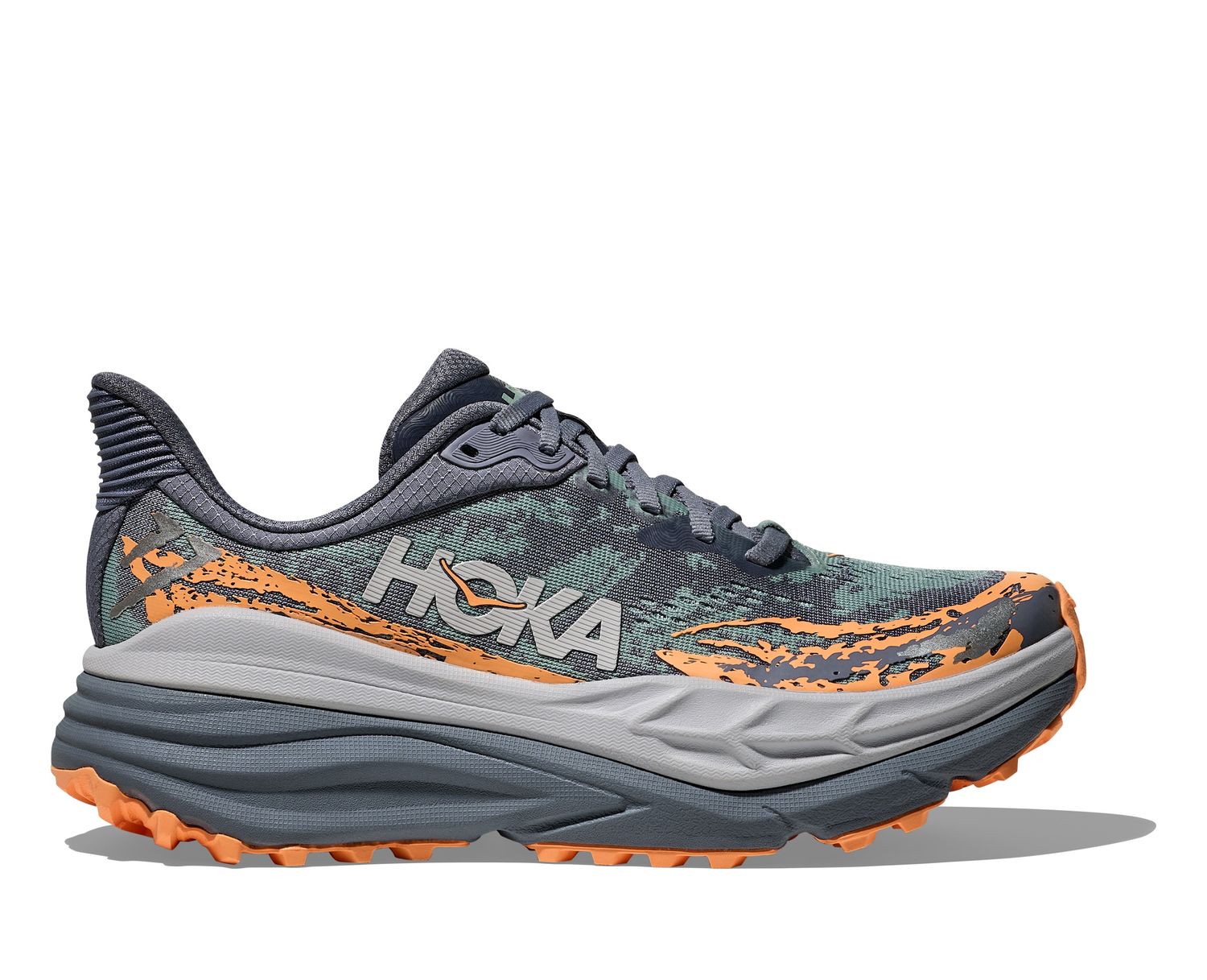 Hoka Women's Stinson 7 - Grey Skies/Pale Tangerine