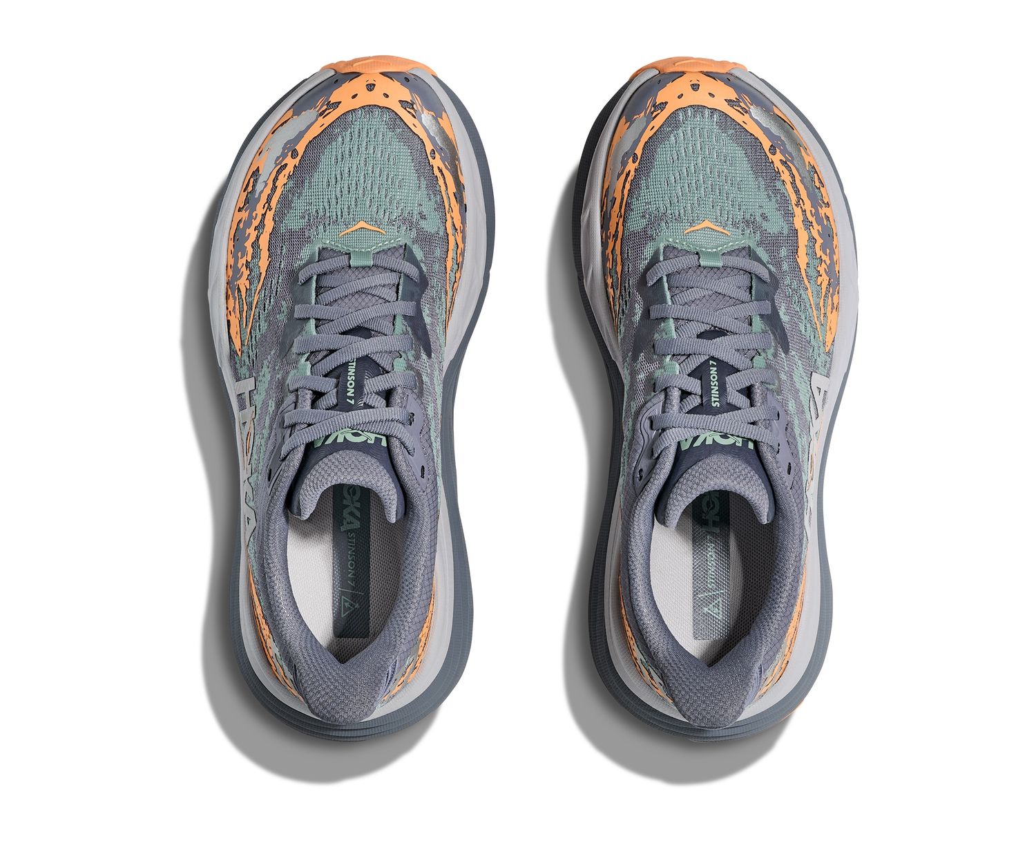 Hoka Women's Stinson 7 - Grey Skies/Pale Tangerine