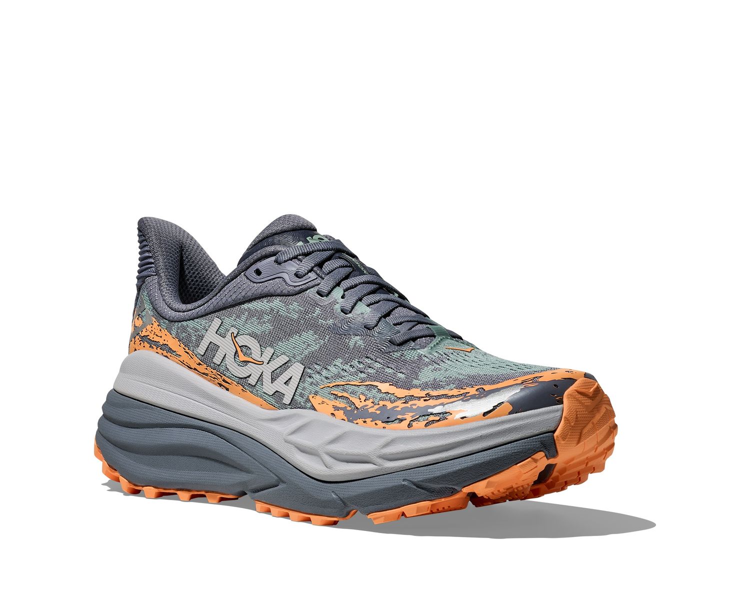 Hoka Women's Stinson 7 - Grey Skies/Pale Tangerine