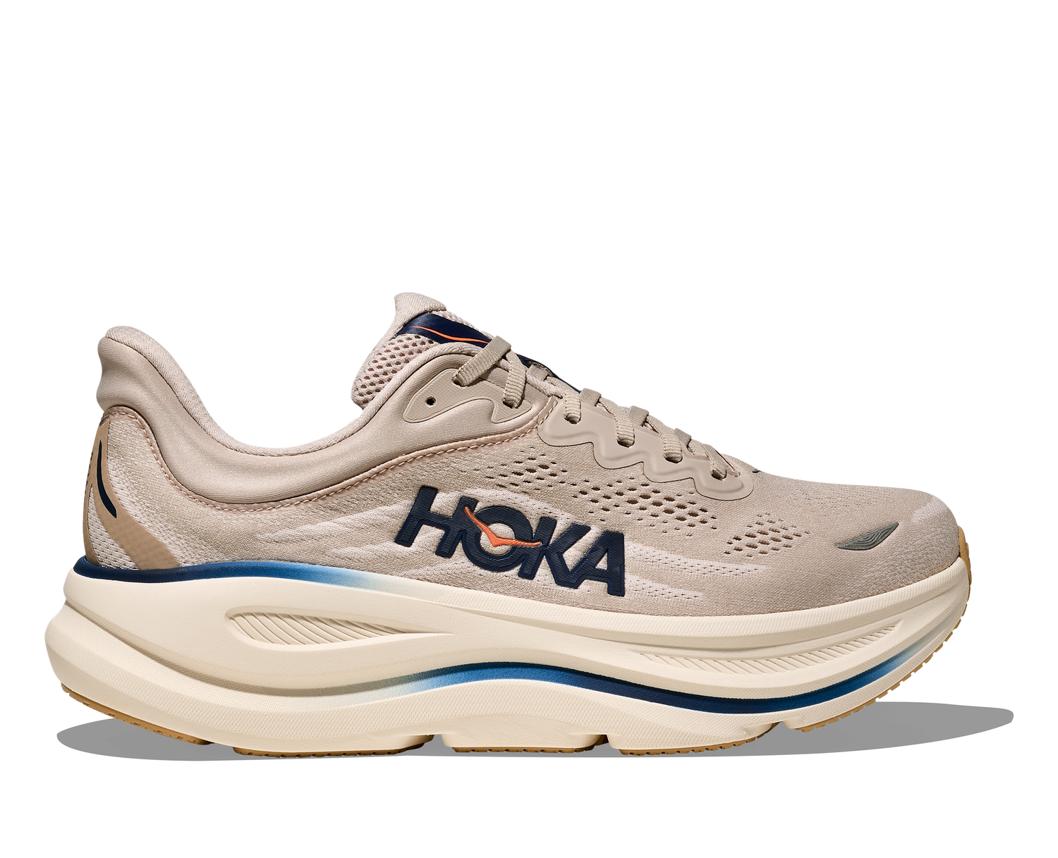 Hoka Men's Bondi 9 Wide - Stucco/Grout