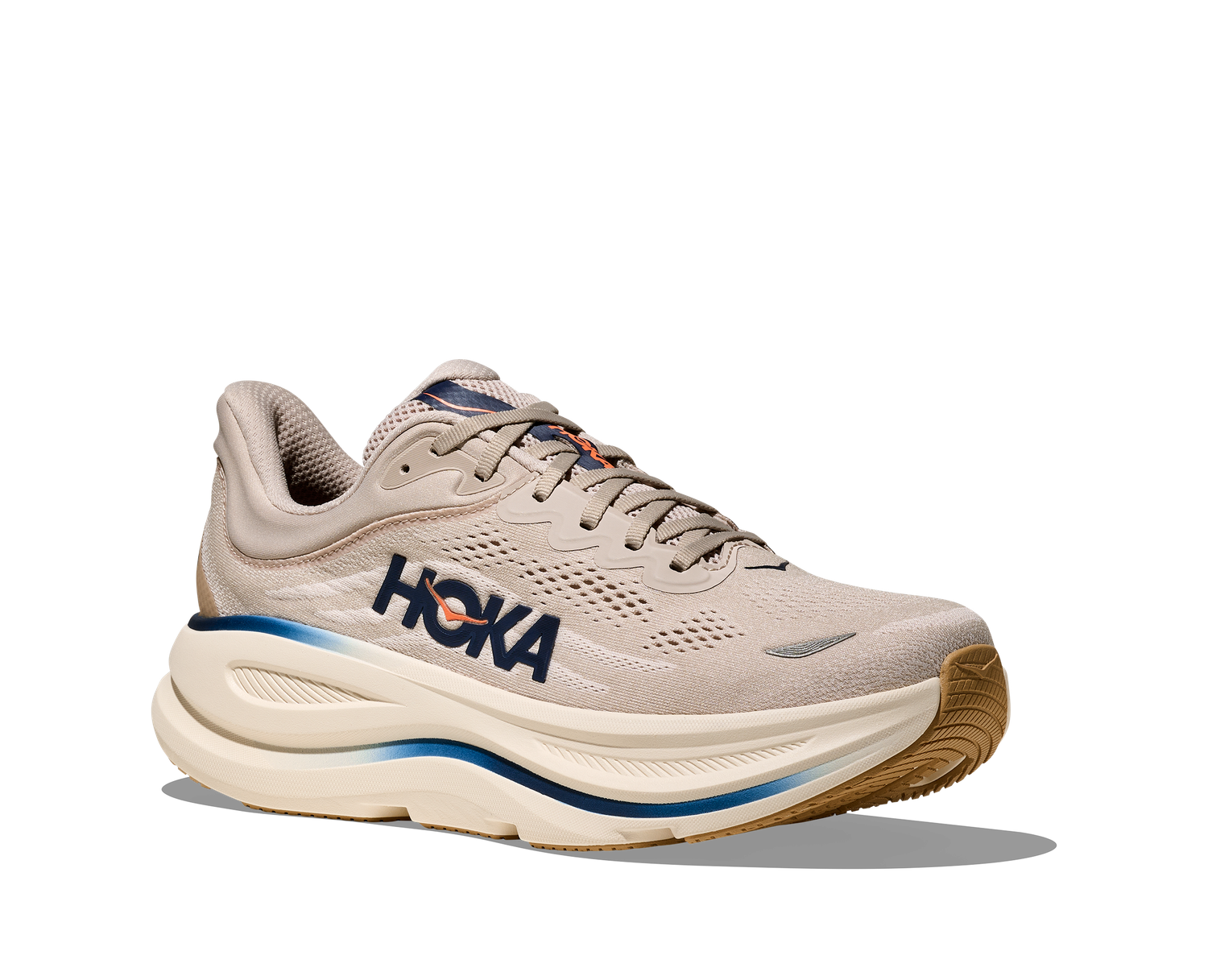 Hoka Men's Bondi 9 Wide - Stucco/Grout